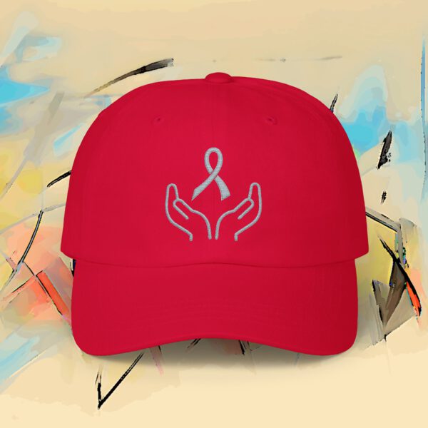 11706253599613016282_2048_custom.jpeg Lavender Cancer Awareness Embroidered Dad Cap