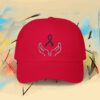 12808957323709309587_2048_custom.jpeg Skin Cancer Awareness Embroidered Black Ribbon Dad Cap