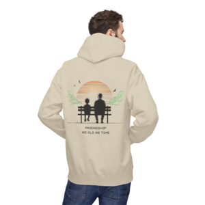 Friendship As Old As Time Hoodie — Vintage Sunset Bench Friends Pullover