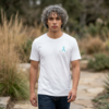 Prostate Cancer Awareness T-Shirt — Hands Holding Blue Ribbon Tee
