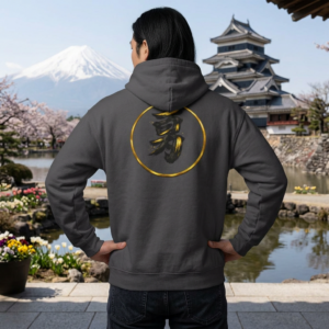 20260531141804-1f15cfb8-9e9b-6d2e-bdf7-dece64d98939.png Tiger Samurai Hoodie — Streetwear Warrior with 勇 Emblem