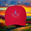 4236700529325734112_2048_custom.jpeg Prostate Cancer Support Dad Cap — Blue Ribbon 'Helping Hands' Embroidered Hat