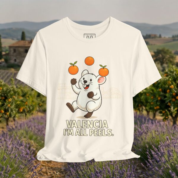13054273919415949706_v2_2048_custom.jpeg European Tourister - Valencia Travel T-Shirt — Spanish Citrus Humor “I’m All Peels”