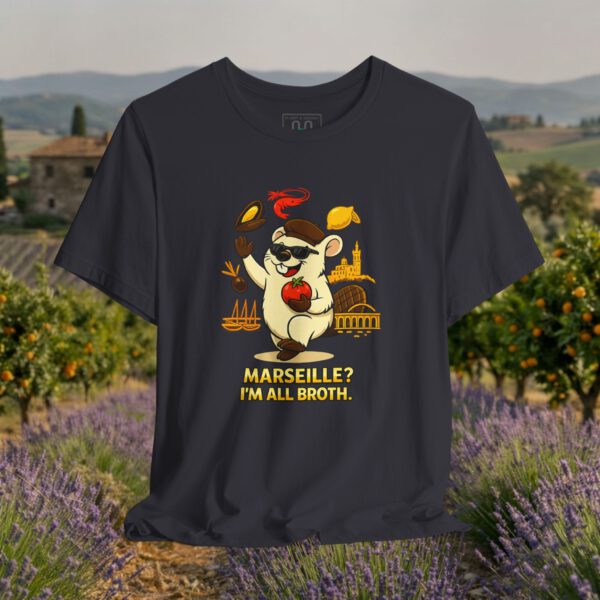 Europe Tourister – Marseille Food Shirt | French Seafood Humor Tee — “I’m All Broth”
