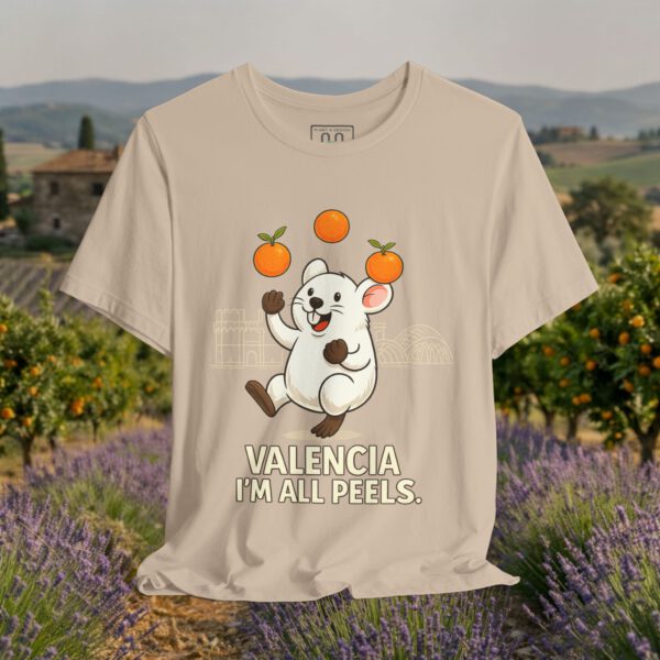 2684521689979682346_v2_2048_custom.jpeg European Tourister - Valencia Travel T-Shirt — Spanish Citrus Humor “I’m All Peels”