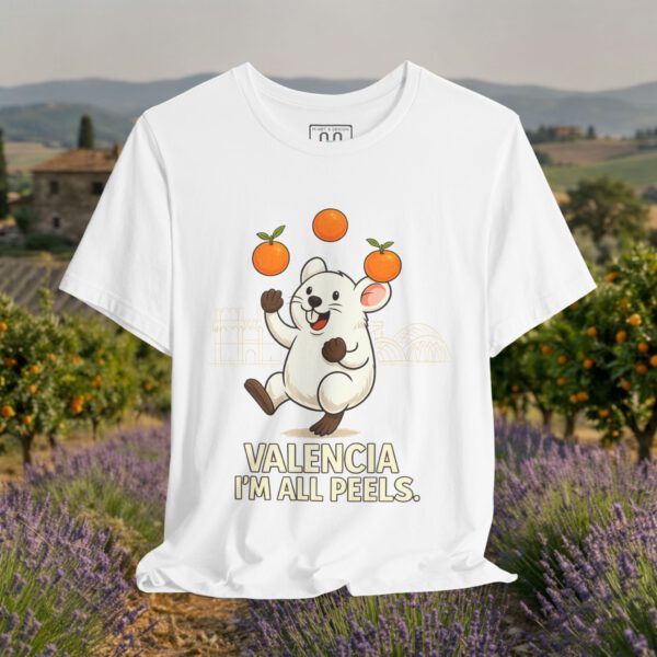 6958916144968487664_v2_2048_custom.jpeg European Tourister - Valencia Travel T-Shirt — Spanish Citrus Humor “I’m All Peels”