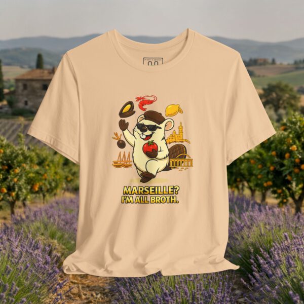 Europe Tourister – Marseille Food Shirt | French Seafood Humor Tee — “I’m All Broth”