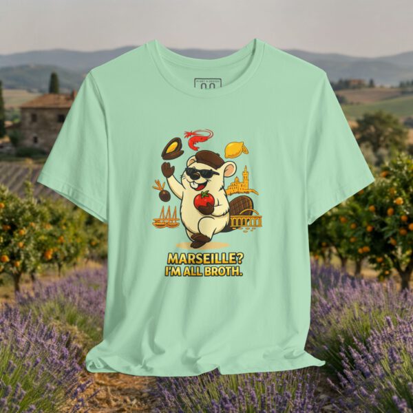 Europe Tourister – Marseille Food Shirt | French Seafood Humor Tee — “I’m All Broth”