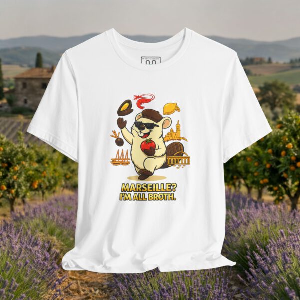 Europe Tourister – Marseille Food Shirt | French Seafood Humor Tee — “I’m All Broth”