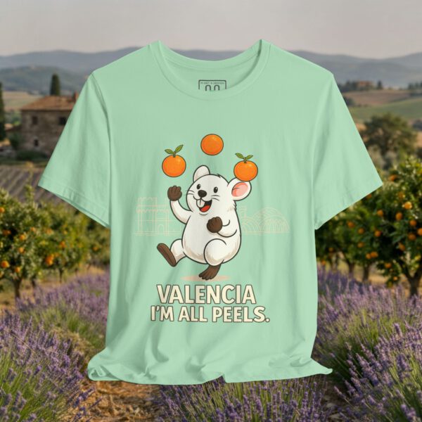 9133391290034103628_v2_2048_custom.jpeg European Tourister - Valencia Travel T-Shirt — Spanish Citrus Humor “I’m All Peels”